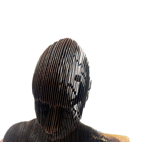 294 - Ray Lonsdale (British, 1965), human bust, rusted finish, on a stand, 181cm high. Note: Artist Resale... 