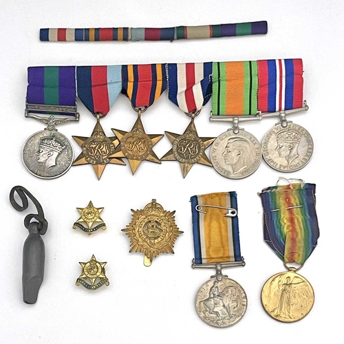 321 - A World War II and Palestine medal group, 5250763 Pte F Dugmore E Worcestershire Regiment, Burma Sta... 