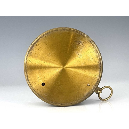 341 - T. Wheeler, London, an early 20th Century Compensated brass military marine barometer, silvered dial... 