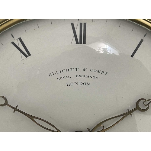 345 - Ellicott & Company, Royal Exchange, London, a Regency mahogany bracket clock, arched case with brass... 