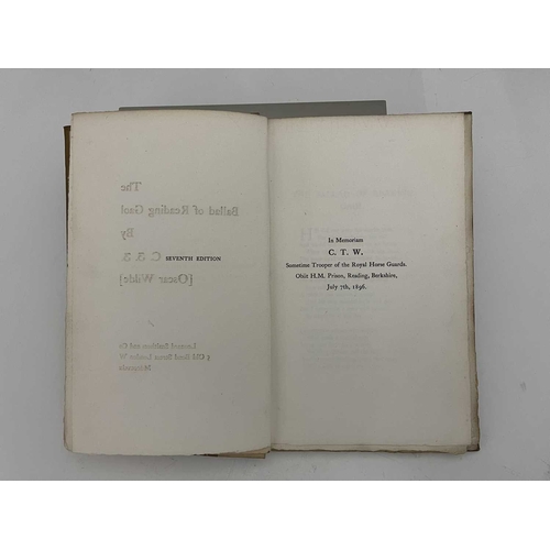 390 - Wilde, Oscar, 'The Ballad of Reading Gaol by C.3.3.', 1898, 7th edition, Leonard Smithers, London, r... 