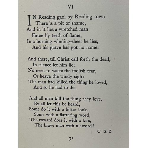 390 - Wilde, Oscar, 'The Ballad of Reading Gaol by C.3.3.', 1898, 7th edition, Leonard Smithers, London, r... 