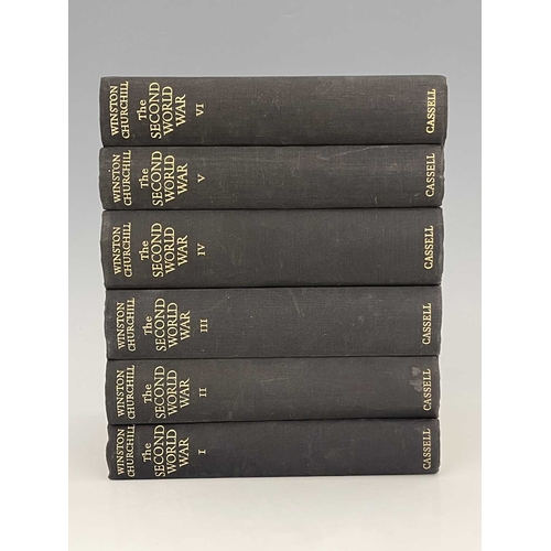 391 - Churchill, Winston S, 'The Second World War', 1948 to 1954 first editions, six volumes, Cassell & Co... 