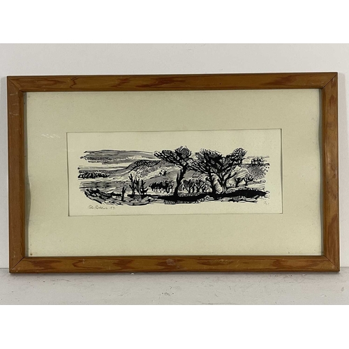 410 - Peter Reddick (British, 1924-2010), landscape with trees, signed and dated 1971 l.l., woodcut, editi... 