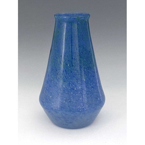 561 - Monart, an Art Deco glass vase, model DIII, green speckled over blue, with detachable light fitting,... 