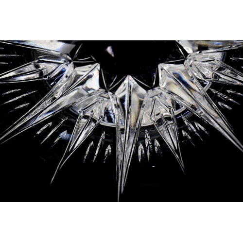 565 - Ludwig Kny for Stuart, an Art Deco cut glass bowl, circa 1930, conical form with radiating starburst... 