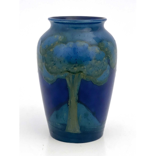 605 - William Moorcroft, a Moonlit blue vase, circa 1925, shouldered form, impressed marks and underglaze ... 