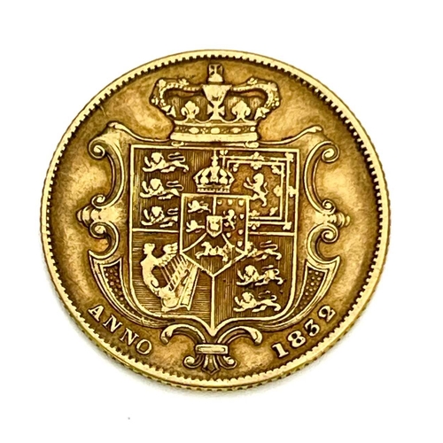 95 - William IV, Sovereign, 1832, Second Bust. S3829B