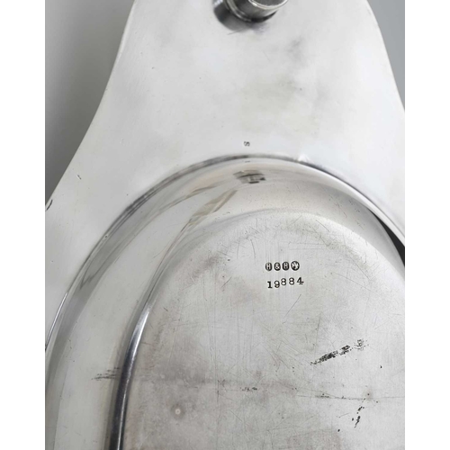 59 - Christopher Dresser for Hukin and Heath, an Aesthetic Movement silver plate and ceramic dish, circa ... 