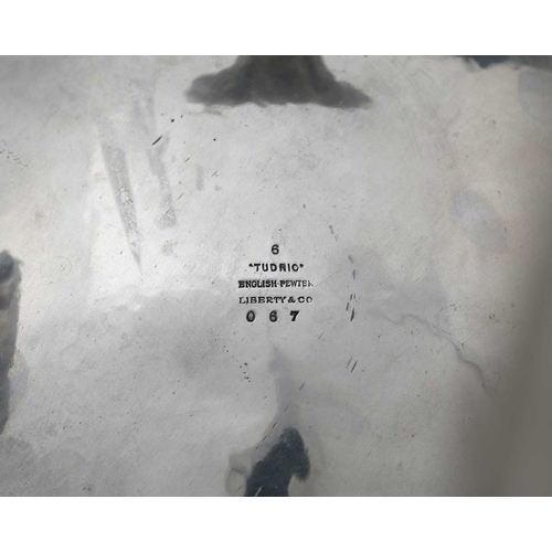 85 - Oliver Baker for Liberty and Co., a Tudric Arts and Crafts pewter bowl, model 067, planished domed f... 