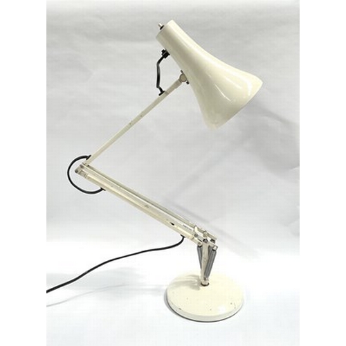 115 - 1980s Anglepoise desk lamp, white paint on iron, 85cm when fully extended (1)