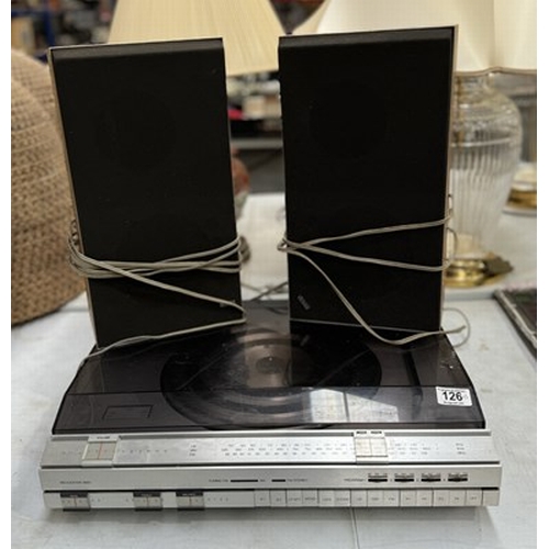 126 - A Bang & Olufsen of Denmark, Beocenter 2800, circa 1978, with stereo speakers (3)