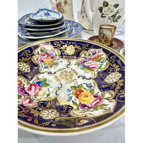 144 - A collection of English and Continental ceramics including Royal Vienna, a Royal Worcester porcelain... 