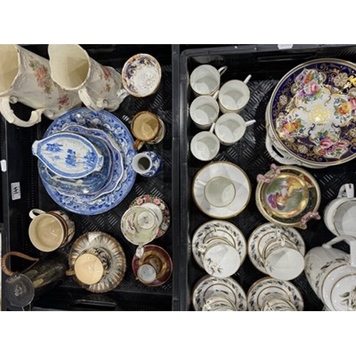 144 - A collection of English and Continental ceramics including Royal Vienna, a Royal Worcester porcelain... 