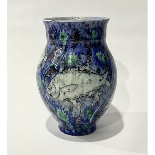 192 - An Alla Monda design ceramic vase, signed at the base, circa 1921, 16cm high (1)