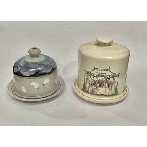 198 - Two cheese stores by Fortnum & Mason and Highland Stoneware, late 20th century, 21cm high for talles... 