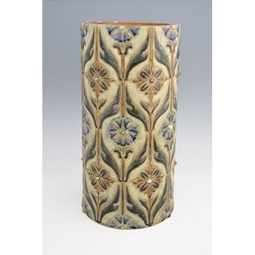 233 - A Doulton Lambeth decorative stoneware pipe section, circa 1870s, sgraffito decorated with geometric... 