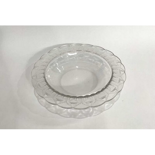 248 - Lalique, a Chevreuse glass bowl, model 10-403, designed circa 1941, frosted and polished, incised ma... 