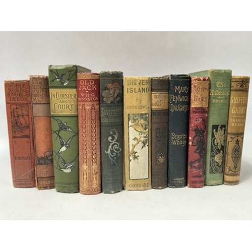 25 - A large collection of period hardback books, many with attractive embossed binding