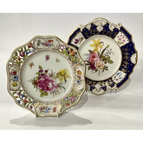 58 - A collection of ceramics: three gilded plates in the Imari palette including Royal Crown Derby, toge... 