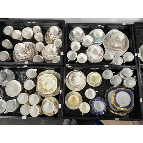 89 - An assortment of china tea sets, to include Royal Imperial, Alfred Meakin, Chelson china, Thcote chi... 