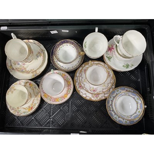 89 - An assortment of china tea sets, to include Royal Imperial, Alfred Meakin, Chelson china, Thcote chi... 