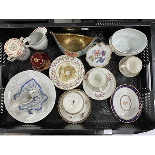 90 - A collection of English and Continental ceramics, including Darby and modern Chinese ware (1 tray)