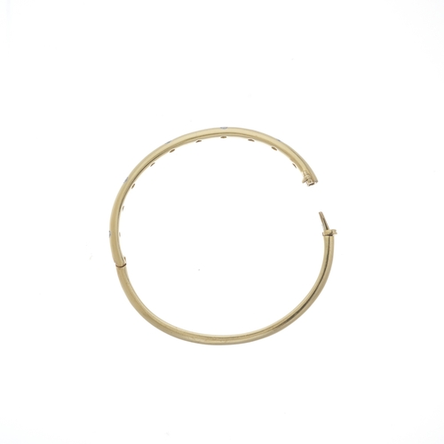 110 - Tiffany & Co., an 18ct gold brilliant-cut diamond Etoile bangle bracelet, signed Tiffany & Co., esti... 