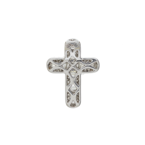 150 - An 18ct gold vari-cut diamond cross pendant, estimated total diamond weight 0.50ct, H-I colour, VS c... 