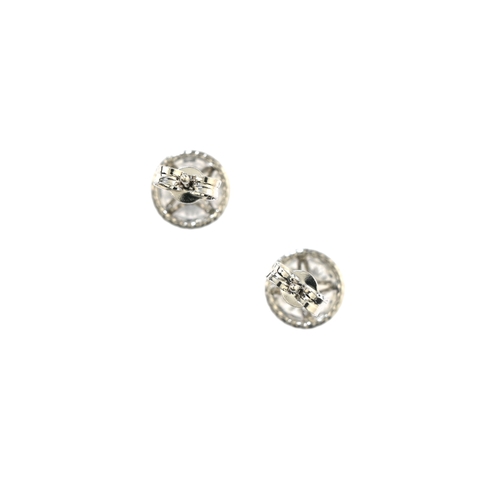 157 - A pair of 9ct gold diamond single-stone stud earrings, estimated total diamond weight 0.90ct, H-I co... 