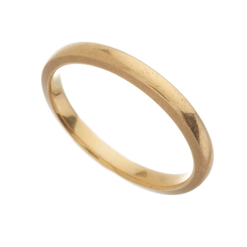 168 - A mid 20th century 22ct gold wedding band ring, maker's marks for Charles Green & Sons, hallmarks fo... 