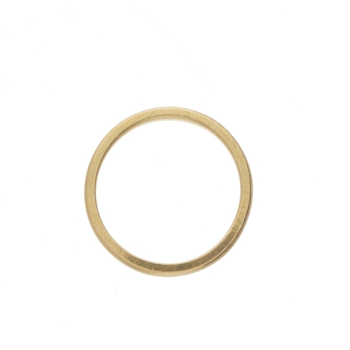 168 - A mid 20th century 22ct gold wedding band ring, maker's marks for Charles Green & Sons, hallmarks fo... 