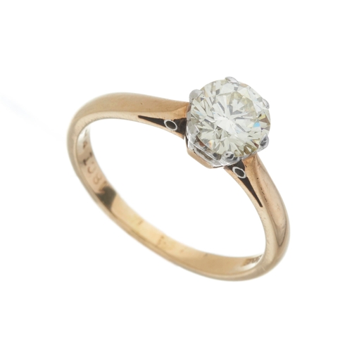 176 - An 18ct gold brilliant-cut diamond single-stone ring, diamond estimated weight 0.75ct, L-M colour, S... 