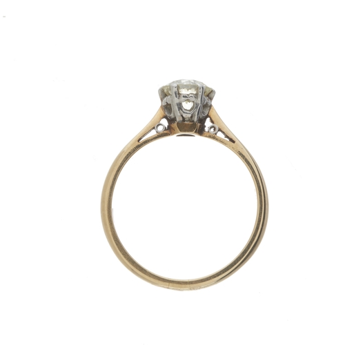 176 - An 18ct gold brilliant-cut diamond single-stone ring, diamond estimated weight 0.75ct, L-M colour, S... 