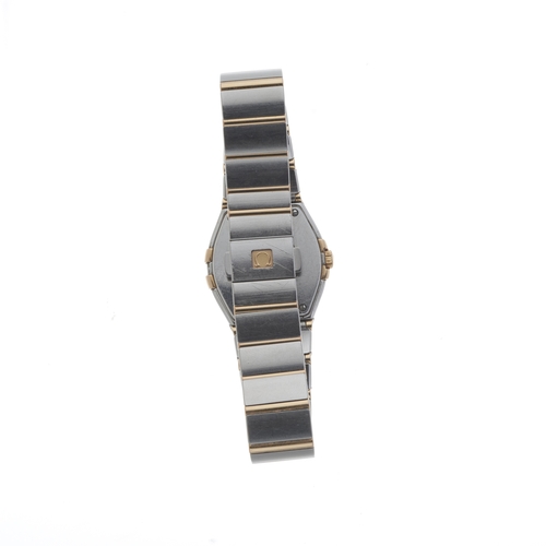 209 - Omega, a stainless steel and gold Constellation bracelet watch, mother-of-pearl dial, reference 795.... 