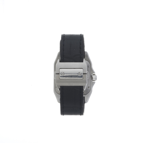 214 - Cartier, a stainless steel Santos 100 wrist watch, circa 2006, reference 2878, signed automatic move... 