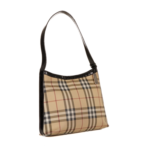 226 - Burberry, a vintage Nova Check handbag, designed with the maker's classic Nova check PVC exterior, w... 