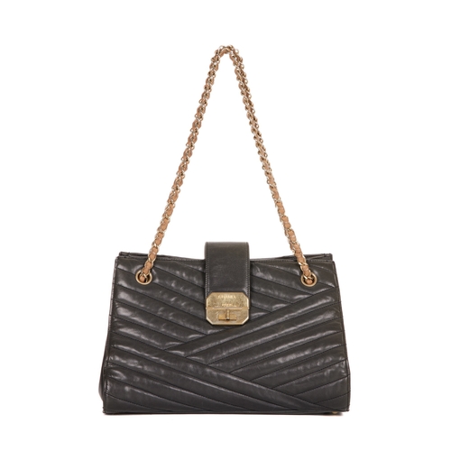 263 - Chanel, a Gabrielle Accordion tote, featuring a chevron-quilted leather exterior, with brushed gold-... 