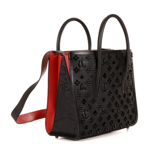 277 - Christian Louboutin, a Studded Paloma tote, designed with a grained black leather exterior, with smo... 