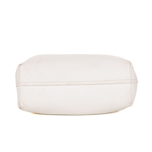 281 - Emporio Armani, a MyEA Logo Strap handbag, designed with a grained white faux leather exterior, feat... 