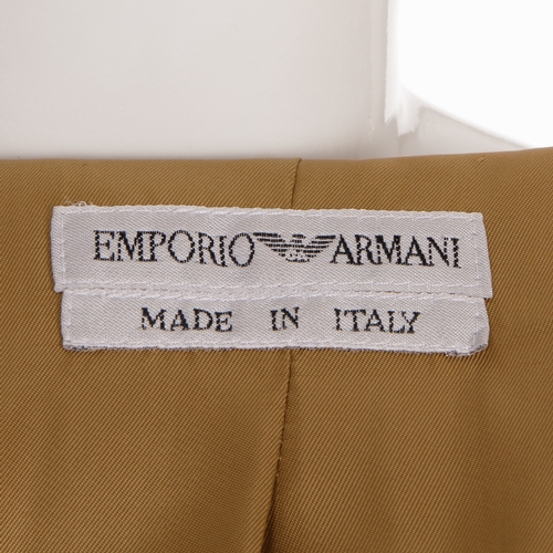 283 - Emporio Armani, a jacket and a suit, to include a men's brown wool plaid blazer, together with a lad... 