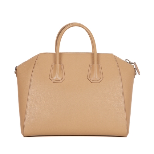 294 - Givenchy, an Antigona handbag, designed with a grained camel leather exterior, with a triangular pat... 