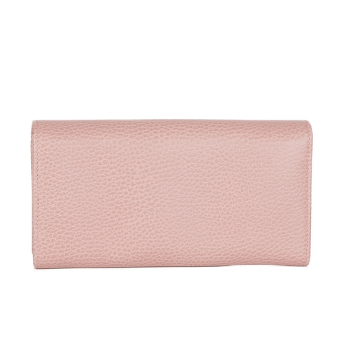 307 - Gucci, a Swing continental wallet, crafted from grained pink leather, featuring the maker's script l... 