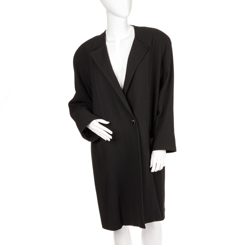 331 - Jean Muir, three lightweight cardigan coats, to include a silk black and white patterned open front ... 