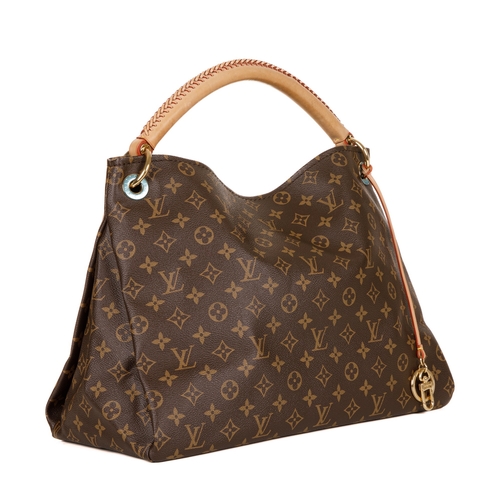 337 - Louis Vuitton, a monogram Artsy MM handbag, featuring the maker's monogram coated canvas exterior, w... 