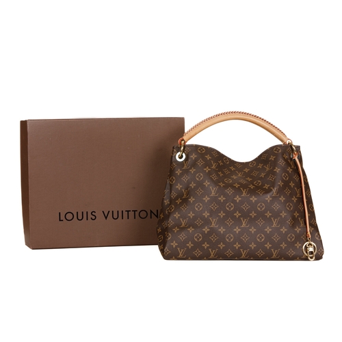 337 - Louis Vuitton, a monogram Artsy MM handbag, featuring the maker's monogram coated canvas exterior, w... 