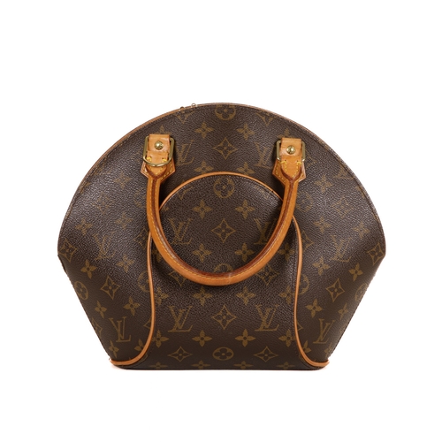 338 - Louis Vuitton, a monogram Ellipse PM handbag, designed with a curved structured shape, monogram coat... 