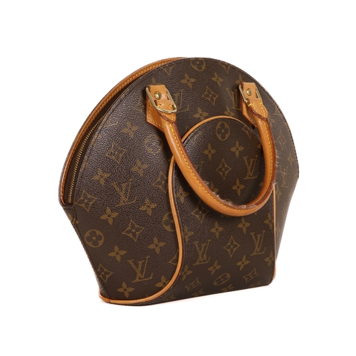 338 - Louis Vuitton, a monogram Ellipse PM handbag, designed with a curved structured shape, monogram coat... 