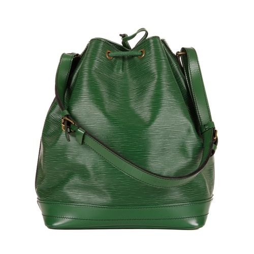 354 - Louis Vuitton, a green epi Noe GM handbag, crafted from textured green epi leather with smooth leath... 