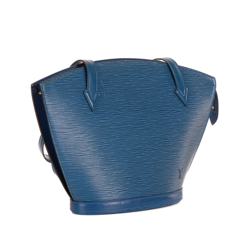 360 - Louis Vuitton, a blue epi St Jacques PM handbag, designed with a textured blue epi leather with smoo... 